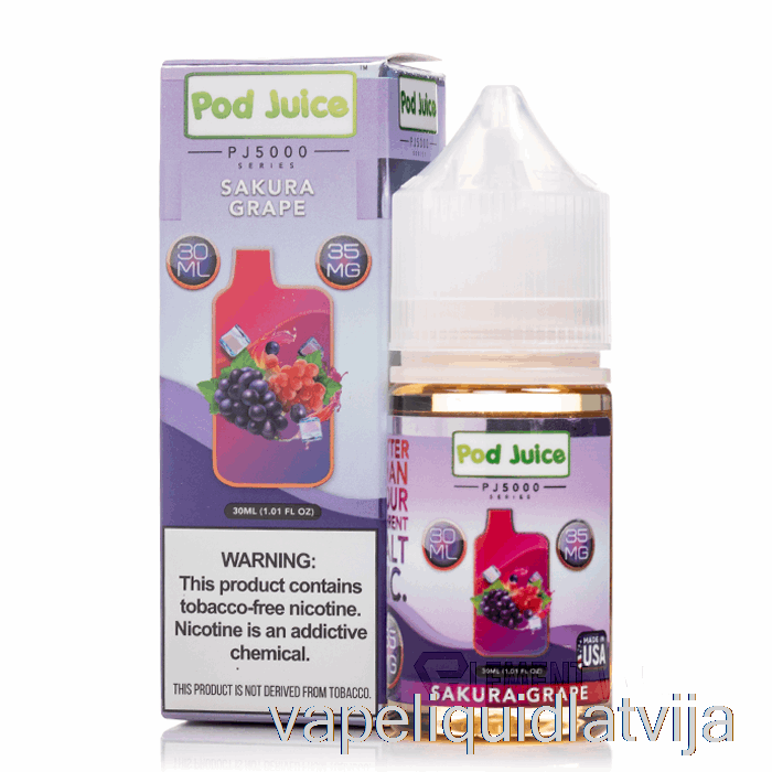 Sakura Vīnogu - Pāksts Sula Pj5000 - 30ml 55mg Vape šķidrums